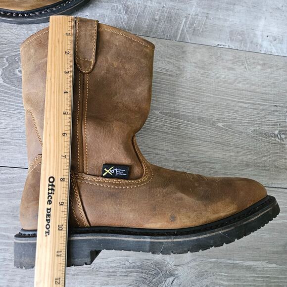 Hytest Ryder Wellington Steel Toe Safety Work Boots Mens Size 10 Brown Leather - Picture 10 of 16